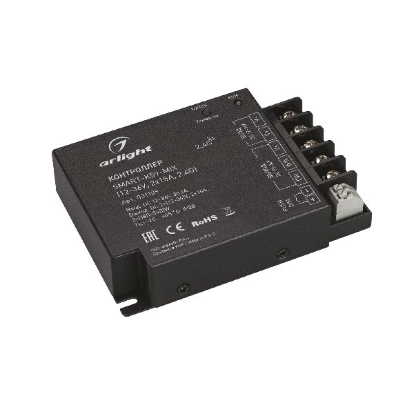 Контроллер SMART-K59-MIX (12-36V, 2x15A, 2.4G) (Arlight, IP20 Металл, 5 лет)