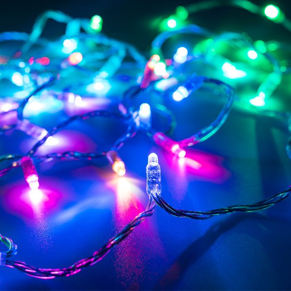 Светодиодная гирлянда ARD-STRING-CLASSIC-6000-CLEAR-40LED-LIVE RGB-SPI (12V, 26W) (Ardecoled, IP65, 