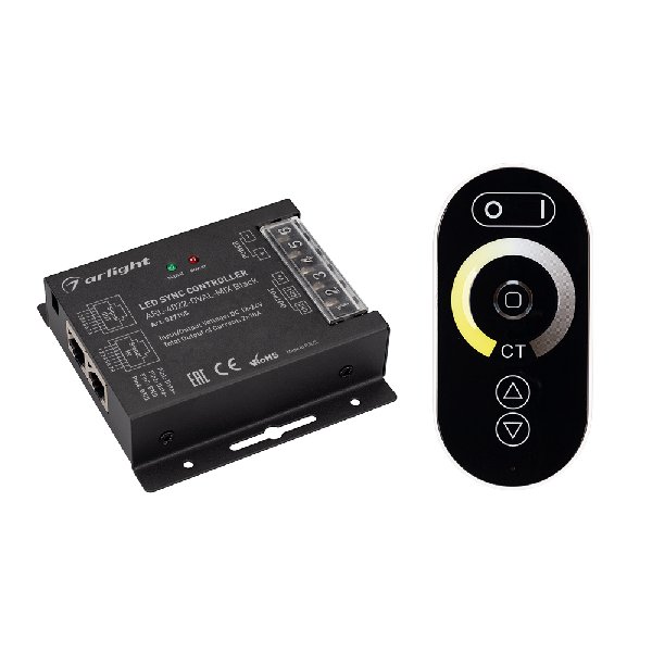 Контроллер ARL-4022-OVAL-MIX Black (12-24V, 2x10A, ПДУ, RF) (Arlight, IP20 Металл, 3 года)