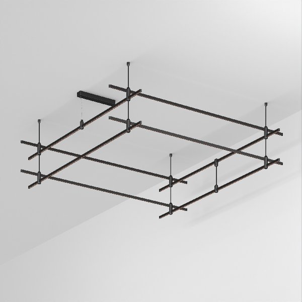 Основание ART-APRIORI-QUADRAT-2-ROD-400-2000x2000 (BK) (Arlight, IP20 Металл, 3 года)