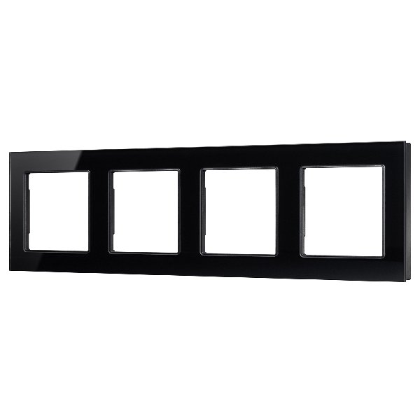 Рамка стеклянная FRM-GLARE-GS-4-BK (Arlight, -)