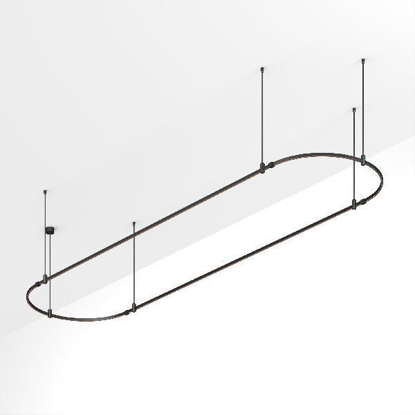 Основание ART-APRIORI-OVAL-ROD-800-4000x1000 (BK) (Arlight, IP20 Металл, 3 года)