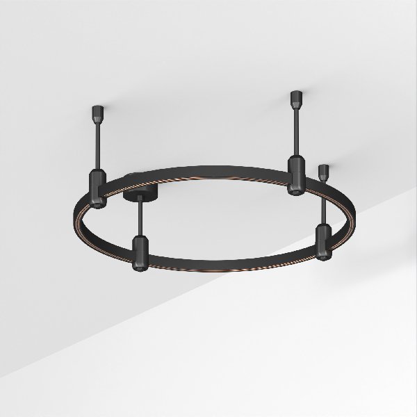 Основание ART-APRIORI-ROUND-ROD-200-R600 (BK) (Arlight, IP20 Металл, 3 года)