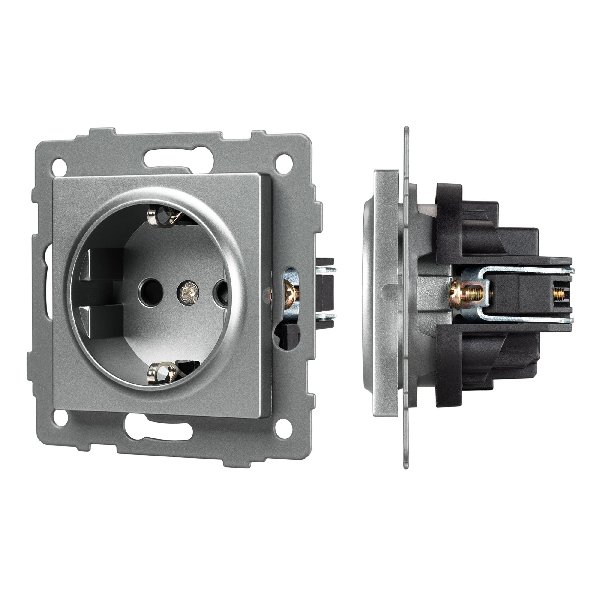 Механизм электрической розетки SCT-MEU1-PL-GR-V (250V, 16A) (Arlight, -)