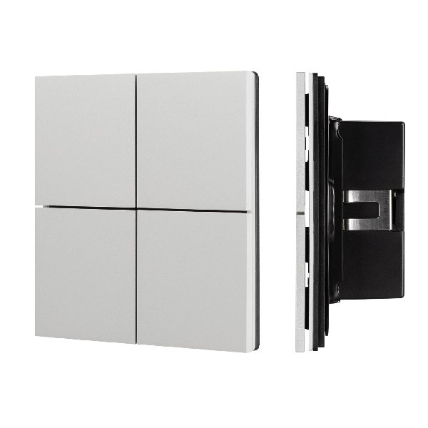 INTELLIGENT ARLIGHT Кнопочная панель KNX-304-23-IN Silver (BUS, Frameless) (IARL, IP20 Металл, 2 год