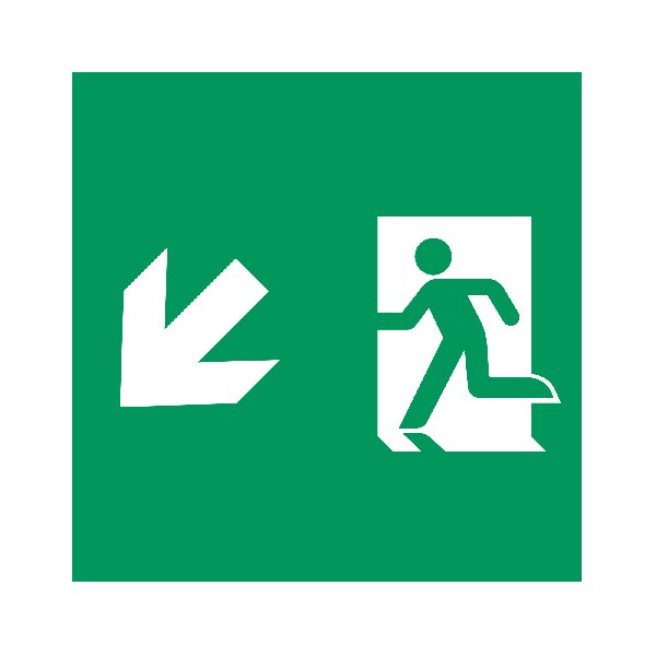 Пиктограмма EMGP-MARK-MA-LDOWN (Человек, Вниз-Влево) (Arlight, Пластик)