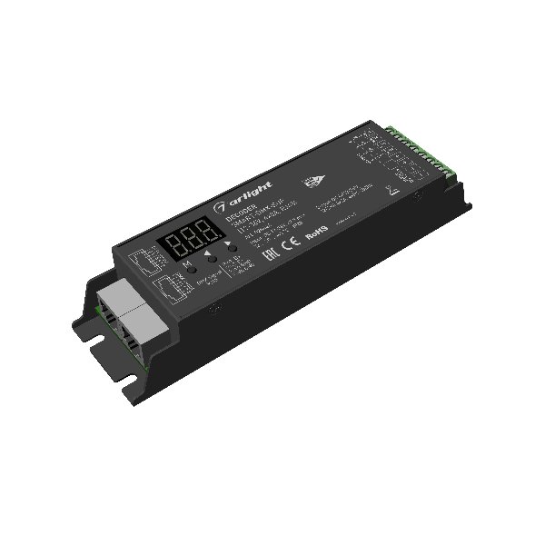 яяя Декодер SMART-DMX-SUF (12-36V, 4x8A, RJ45) (Arlight, IP20 Металл, 5 лет)