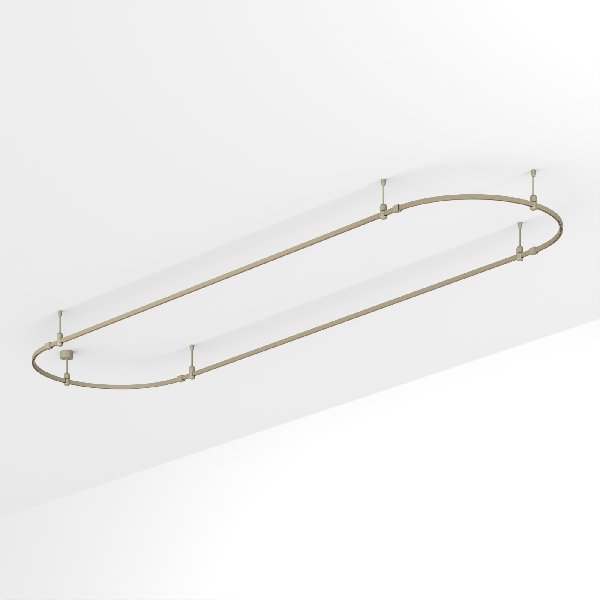 Основание ART-APRIORI-OVAL-ROD-200-4000x1000 (OG) (Arlight, IP20 Металл, 3 года)