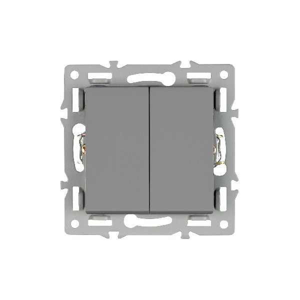 Механизм выключателя двухклавишный непроходной SWT-MK02-PL-GR (250V, 16A) (Arlight, -)