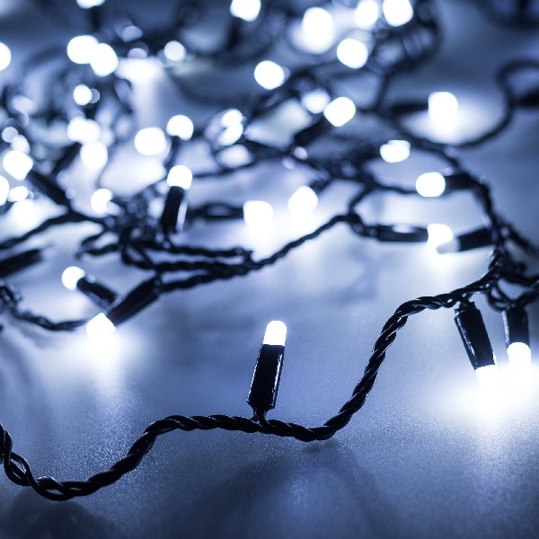 Светодиодная гирлянда ARD-STRING-CLASSIC-10000-BLACK-100LED-MILK-FLASH White (230V, 7W) (Ardecoled, 