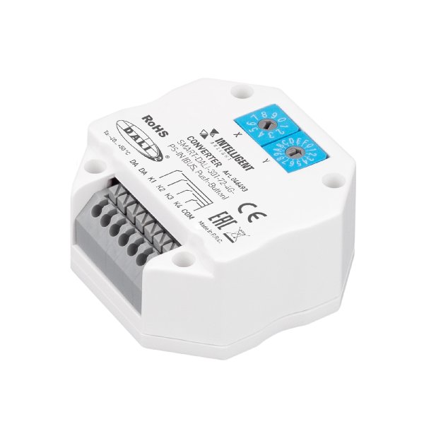 INTELLIGENT ARLIGHT Конвертер SMART-DALI-301-72-4G-PS-IN (BUS, Push-Button) (IARL, IP20 Пластик, 5 л