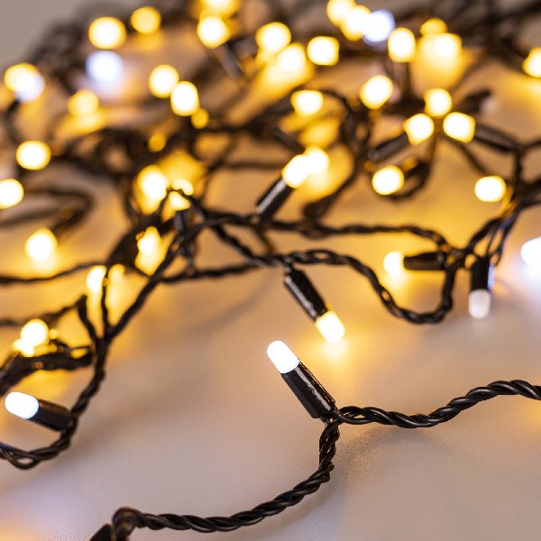 Светодиодная гирлянда ARD-STRING-CLASSIC-10000-BLACK-100LED-MILK-FLASH Warm (230V, 7W) (Ardecoled, I