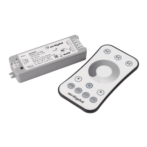 Диммер SMART-DIM-SET-RING (12-24V, 1x8A, ПДУ 2.4G) (Arlight, IP20 Пластик, 5 лет)