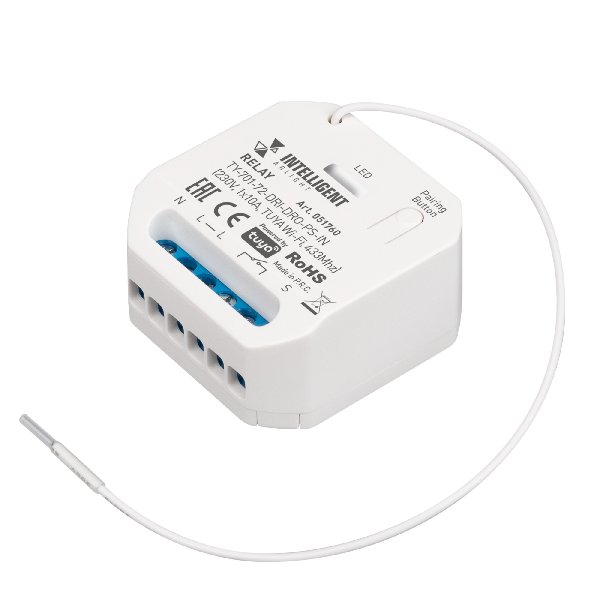 INTELLIGENT ARLIGHT Релейный модуль TY-701-72-DRI-DRO-PS-IN (230V, 1x10A, TUYA Wi-Fi, 433Mhz) (IARL,