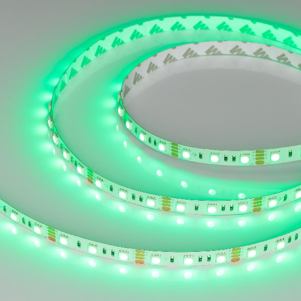 Лента RT-B60-10mm 12V RGB (14.4 W/m, IP20, 5060, 5m) (Arlight, Открытый)