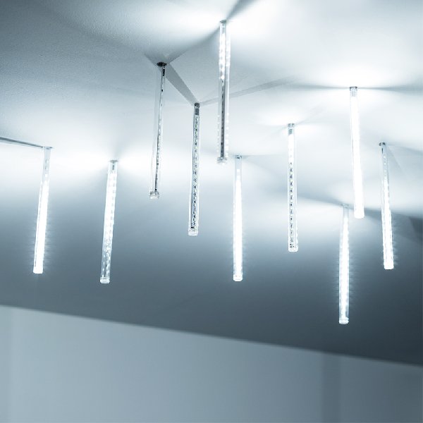 Светодиодная гирлянда ARD-ICEFALL-CLASSIC-D12-200-10PCS-CLEAR-32LED-LIVE WHITE (230V, 10.5W) (Ardeco