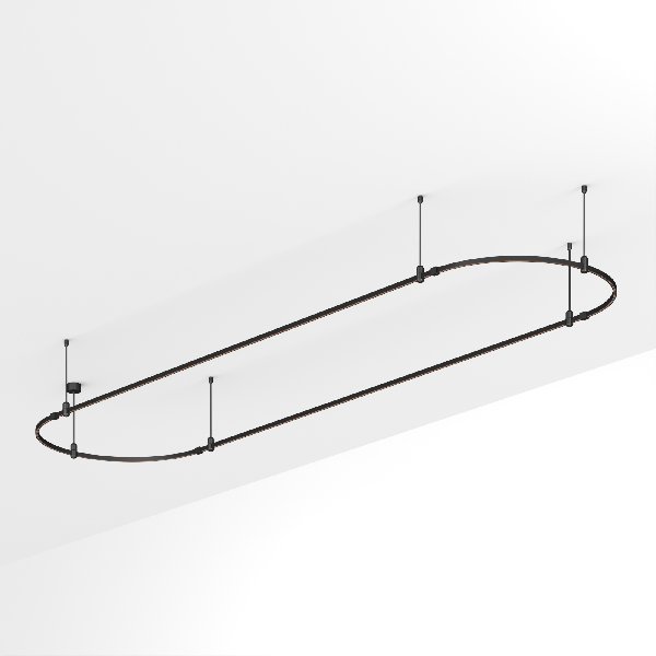 Основание ART-APRIORI-OVAL-ROD-400-4000x1000 (BK) (Arlight, IP20 Металл, 3 года)