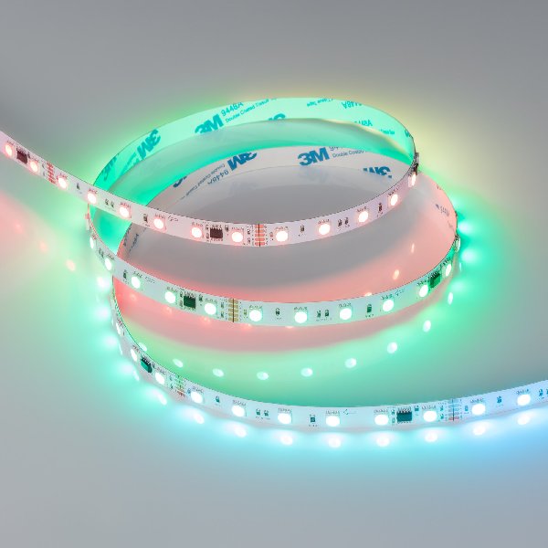 Лента DMX-B60-10mm 24V RGB-PX6 (14 W/m, IP20, 5060, 5m) (Arlight, -)