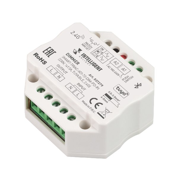 INTELLIGENT ARLIGHT Диммер SMART-TRIAC-601-72-DIM-PD-IN (230V, 1x1.5A, TUYA BLE, 2.4G) (IARL, IP20 П
