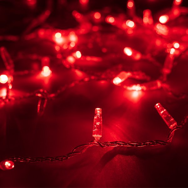 Светодиодная гирлянда ARD-STRING-CLASSIC-1000-CLEAR-100LED-PULSE Red (230V, 7W) (Ardecoled, IP65, 1 