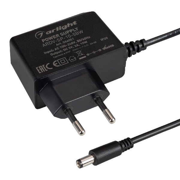 Блок питания ARDV-SP-10-5BW (5V, 2A, 10W) (Arlight, Адаптер, 5 лет)
