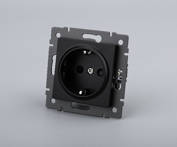 Механизм электрической розетки SCT-MEU1-PL-BK-V (250V, 16A) (Arlight, -)