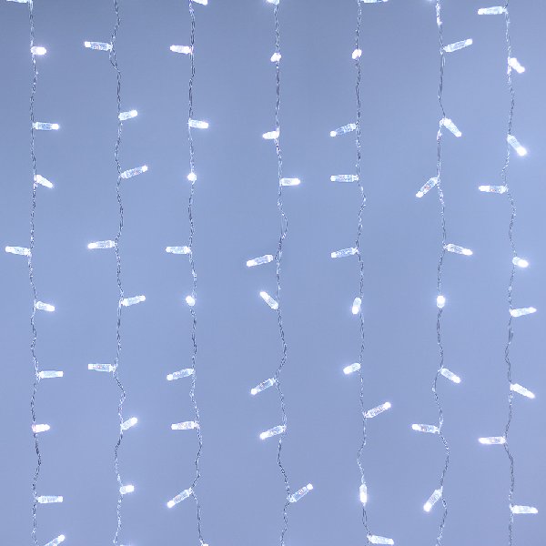 Светодиодная гирлянда ARD-CURTAIN-CLASSIC-2000x9000-CLEAR-2200LED White (230V, 120W) (Ardecoled, IP6
