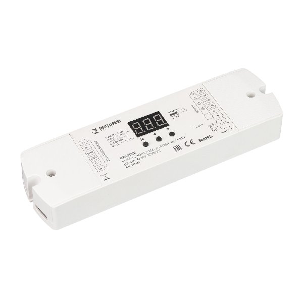 INTELLIGENT ARLIGHT Декодер SMART-DMX512-204-62-RGBW-RDM-SUF (12-48V, 4x350-1200mA) (IARL, IP20 Плас