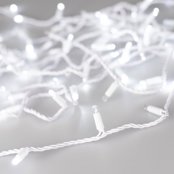 Светодиодная гирлянда ARD-STRING-CLASSIC-1000-WHITE-100LED-PULSE White (230V, 7W) (Ardecoled, IP65)