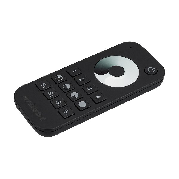Пульт SMART-R24-DIM Black (4 зоны, 2.4G) (Arlight, IP20 Пластик, 5 лет)