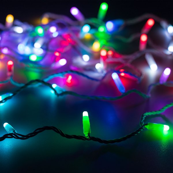 Светодиодная гирлянда ARD-STRING-CLASSIC-10000-WHITE-100LED-MILK-SYNC RGB (230V, 6.5W) (Ardecoled, I