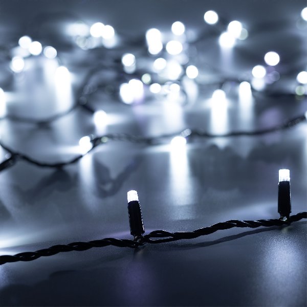 Светодиодная гирлянда ARD-STRING-CLASSIC-10000-BLACK-100LED-STD WHITE (230V, 7W) (Ardecoled, IP65, 1