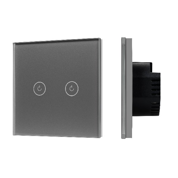 Выключатель сенсорный SWT-OMALI-S02-ZB-GR (250V, 10A, Zigbee) (Arlight, Стекло)