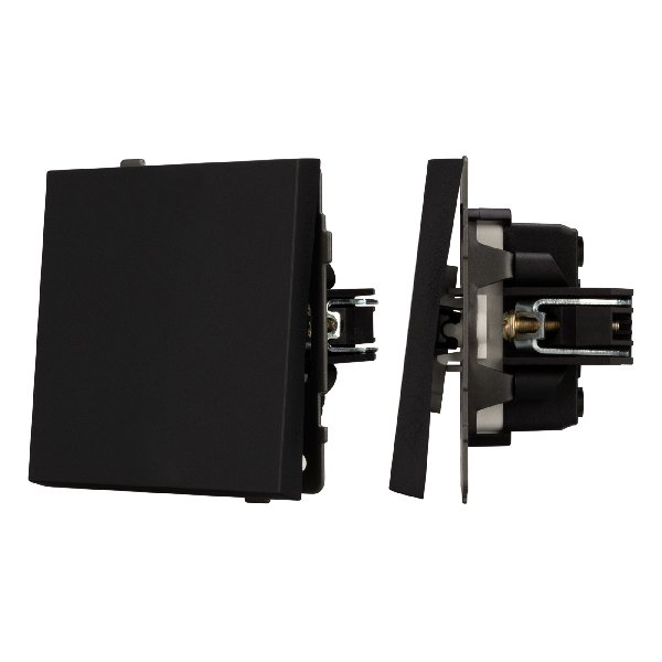 Механизм выключателя одноклавишный проходной SWT-TENDO-MKP1-SFPL-BK (230V, 10A) (Arlight, -)