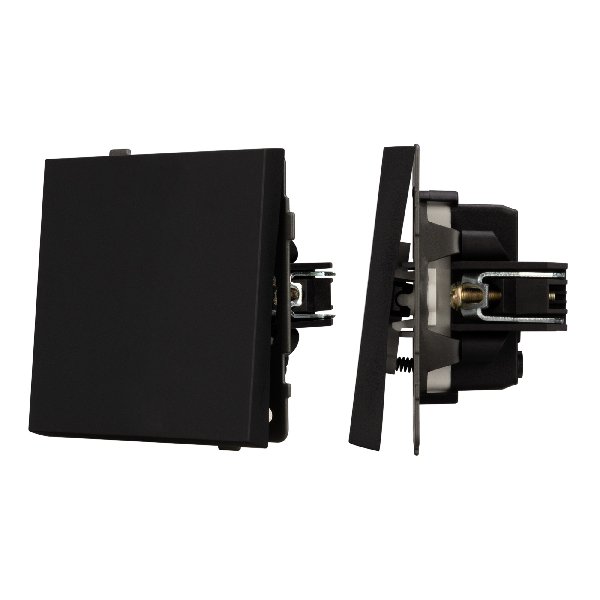 Механизм выключателя одноклавишный перекрёстный SWT-TENDO-MKX1-SFPL-BK (230V, 10A) (Arlight, -)