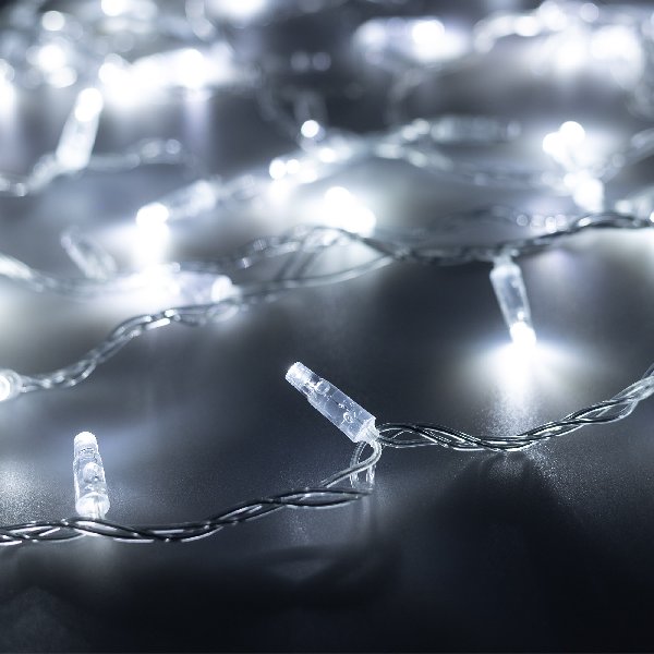 Светодиодная гирлянда ARD-STRING-CLASSIC-1000-CLEAR-100LED-PULSE White (230V, 7W) (Ardecoled, IP65, 