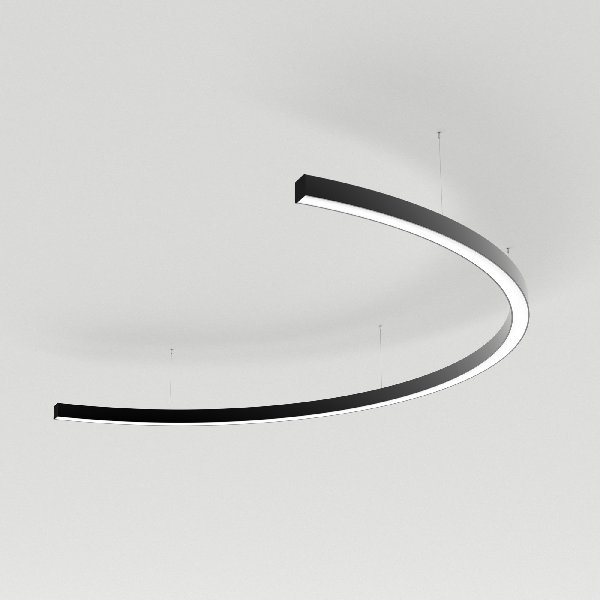 Светильник SP-LINE-HANG-ARC-C3535-D1500-61W Warm3000 (BLACK, 230V) (Arlight, Металл)