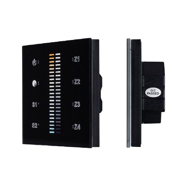 Панель Sens SR-2830B-AC-RF-IN Black (220V,MIX+DIM,4зоны) (Arlight, IP20 Пластик, 3 года)