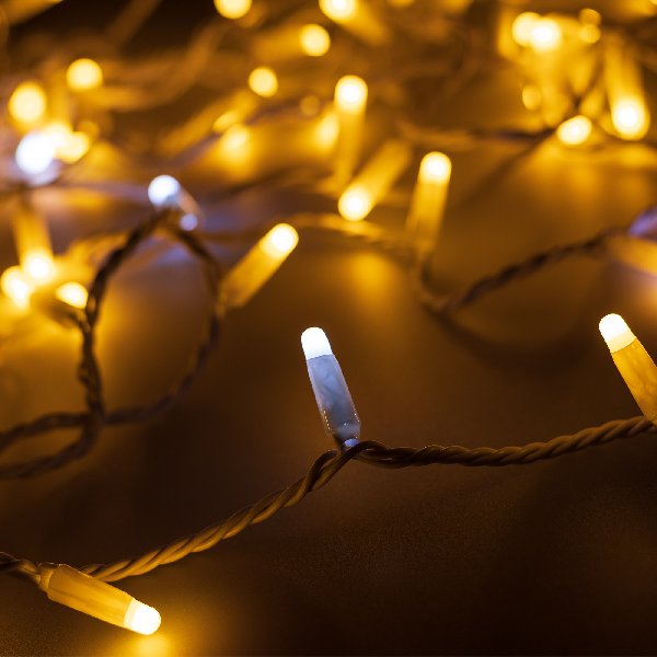 Светодиодная гирлянда ARD-STRING-CLASSIC-10000-WHITE-100LED-MILK-FLASH Warm (230V, 7W) (Ardecoled, I