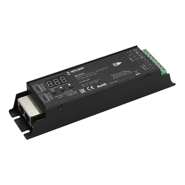 INTELLIGENT ARLIGHT Декодер SMART-DMX512-304-83-RDM-SUF Black (12-48V, 4x8A, RJ-45) (IARL, IP20 Мета