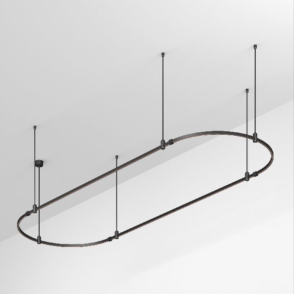 Основание ART-APRIORI-OVAL-ROD-800-3000x1000 (BK) (Arlight, IP20 Металл, 3 года)