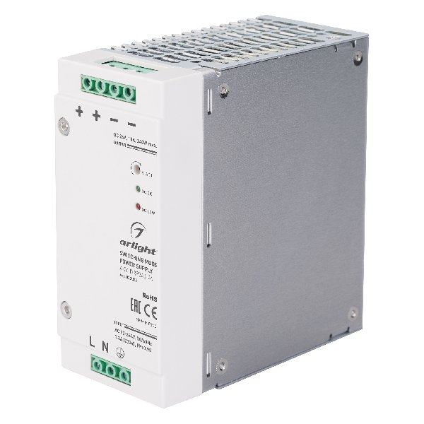 яяя Блок питания ARV-DRP240-24 (24V, 10A, 240W, PFC) (Arlight, IP20 DIN-рейка)