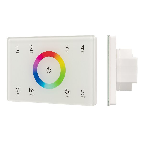 Панель Sens SMART-P83-RGB White (230V, 4 зоны, 2.4G) (Arlight, IP20 Пластик, 5 лет)