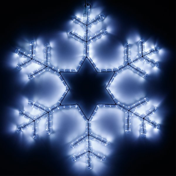 Фигура cветодиодная ARD-SNOWFLAKE-M4-750x750-324LED White (230V, 18W) (Ardecoled, IP65, 1 год)