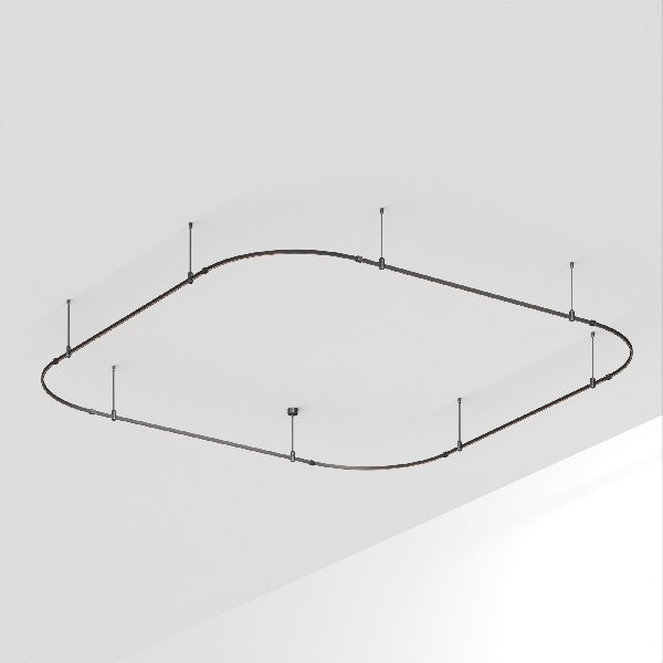 Основание ART-APRIORI-QUADRAT-SOFT-ROD-400-3500x3500 (BK) (Arlight, IP20 Металл, 3 года)