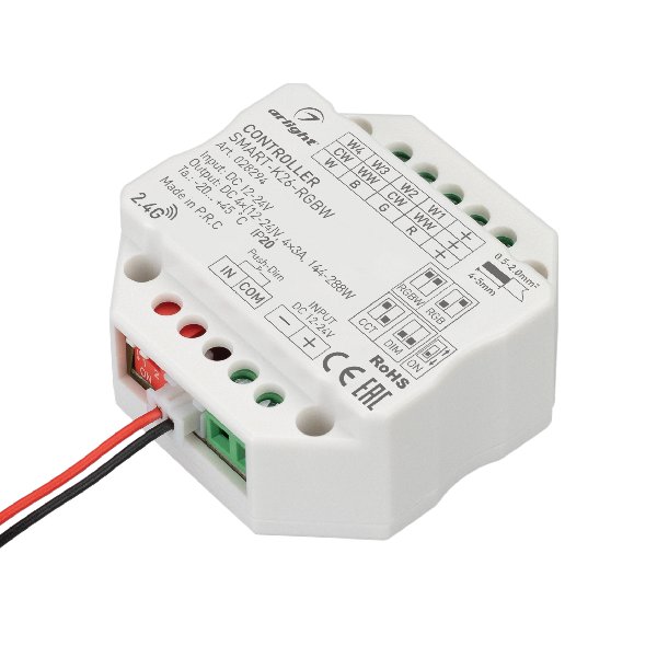 Контроллер SMART-K26-RGBW (12-24V, 4x3A, 2.4G) (Arlight, IP20 Пластик, 5 лет)