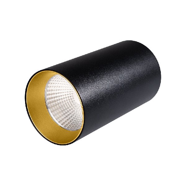 Светильник накладной SP-POLO-R85-1-15W Warm White 40deg (Black, Gold Ring) (Arlight, IP20 Металл, 3 