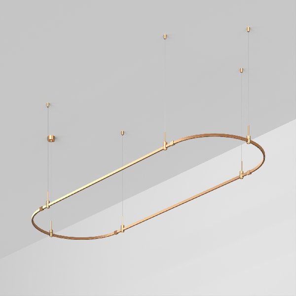 Основание ART-APRIORI-OVAL-HANG-3000x1000 (GD) (Arlight, IP20 Металл, 3 года)