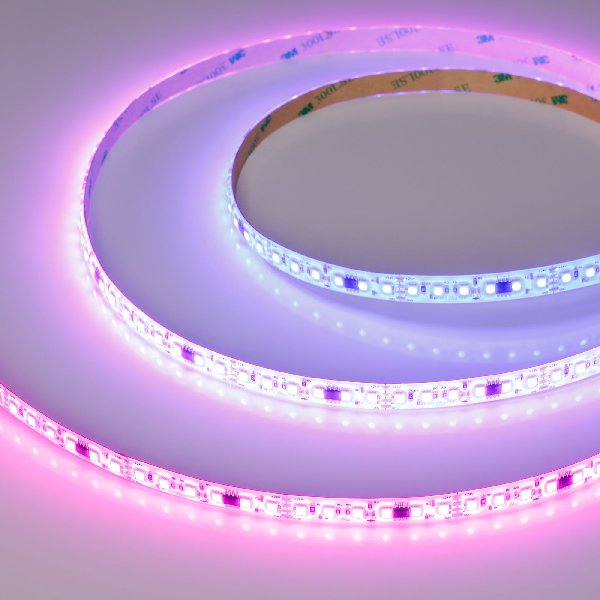 Лента герметичная SPI-SE-A120-10mm 24V RGB-PX6-BPT (23 W/m, IP65, 2835, 5m) (Arlight, бегущий огонь)