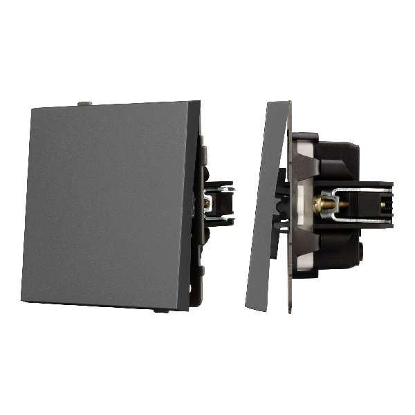 Механизм выключателя одноклавишный проходной SWT-TENDO-MKP1-SFPL-GR (230V, 10A) (Arlight, -)